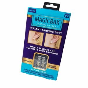 Magicbax Earring Lifters Hypoallergenic Sterling Silver & Gold-Plated NIB